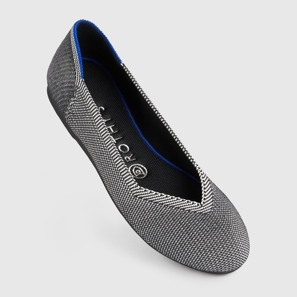 Rothy’s Birdseye Classic Ballet Flats Round-Toe Retired Color Cloud Gray 7.5 - Picture 3 of 13